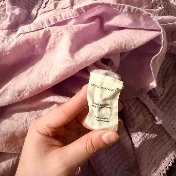 Loveshackfancy Ruffle Mini Skirt Wisteria Purple NWOT XS - Picture 5 of 5